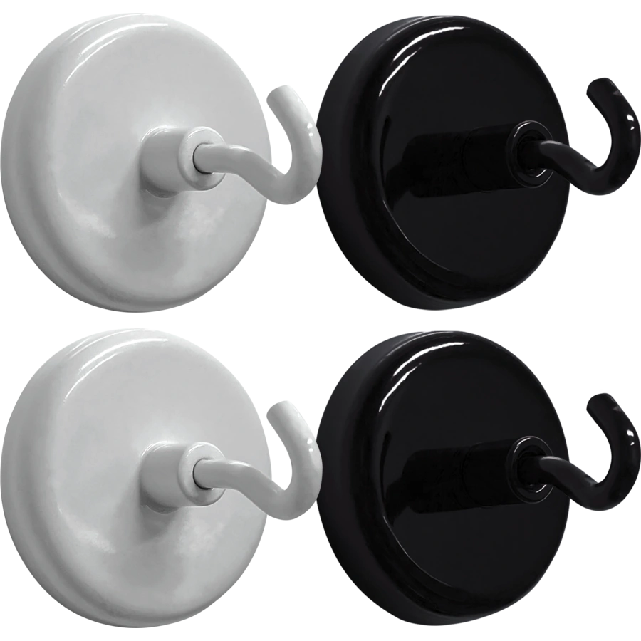 Black and White Hooks 4 Pack